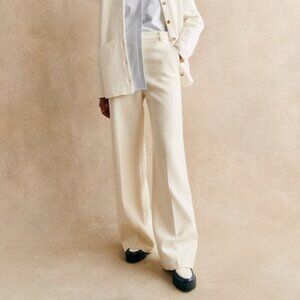 Sezane Matheo Trousers Ecru - Size 6